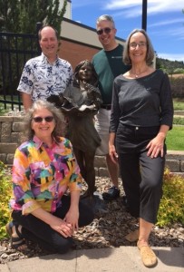 Edie Kort and Jim Nallick, new Jewish Mentors and educators, pose for a picture with Chaplain Chris and Janet Tatz.